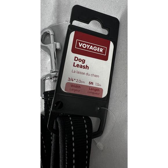 Voyager BlackDog Leash - 5" Feet Long - 3/4" Wide - Nylon - Cushion Handle - NWT - Picture 2 of 2